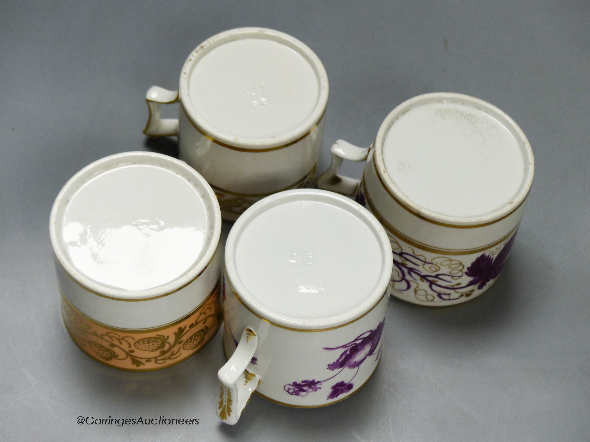 Four Regency Flight Barr and Barr coffee cans